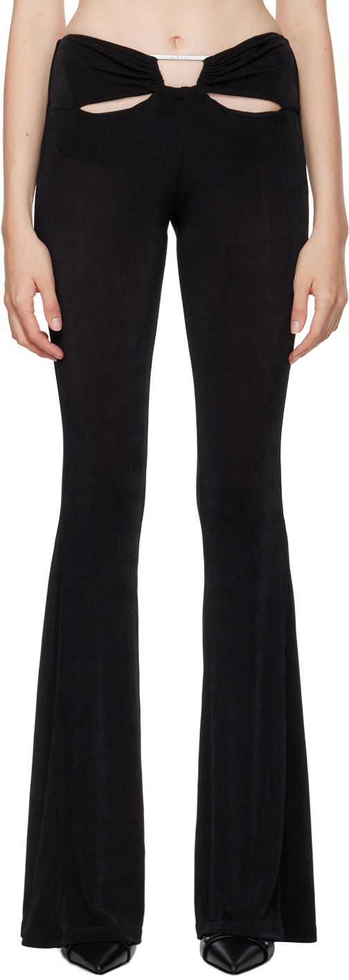 Housut MISBHV Cutout Flared Trousers Musta | 241W309