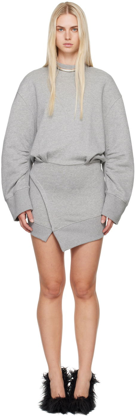 Hame The Attico Attico Fleece Mini Dress Harmaa | 247WCA162 JF03