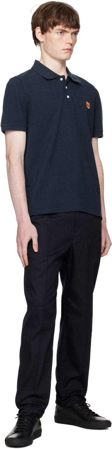 Poolopaita MAISON KITSUNÉ Maison Kitsuné Fox Head Patch Regular Fit Polo Tummansininen | PM00209KP0002, 3