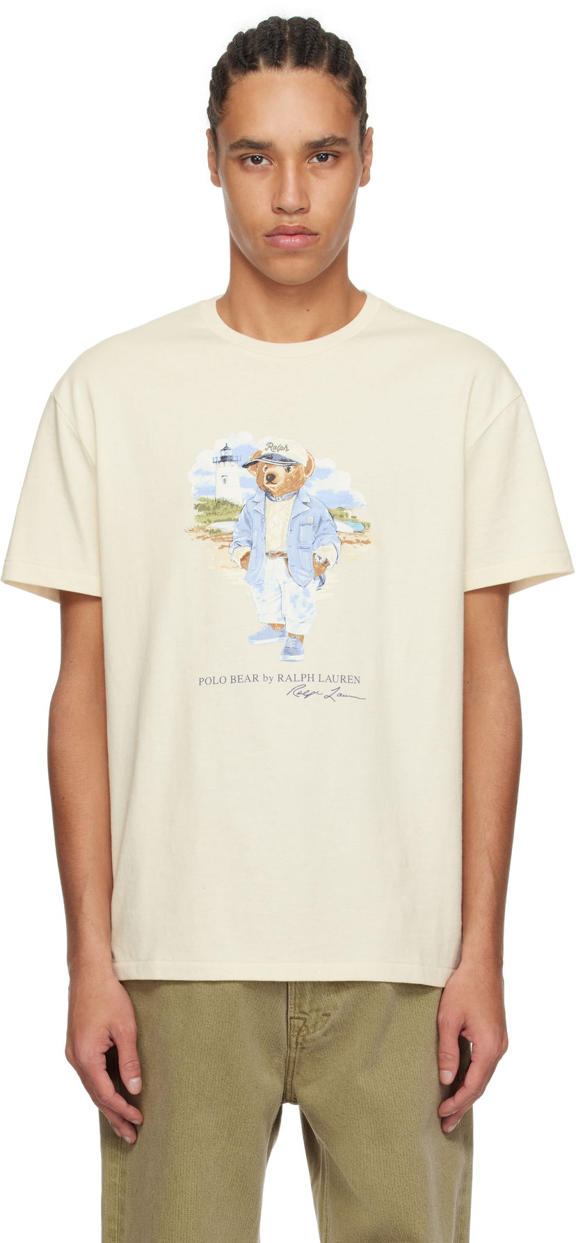 T-paita Polo by Ralph Lauren Polo Ralph Lauren Classic Fit Polo Bear T-Shirt Beige | 710966738001