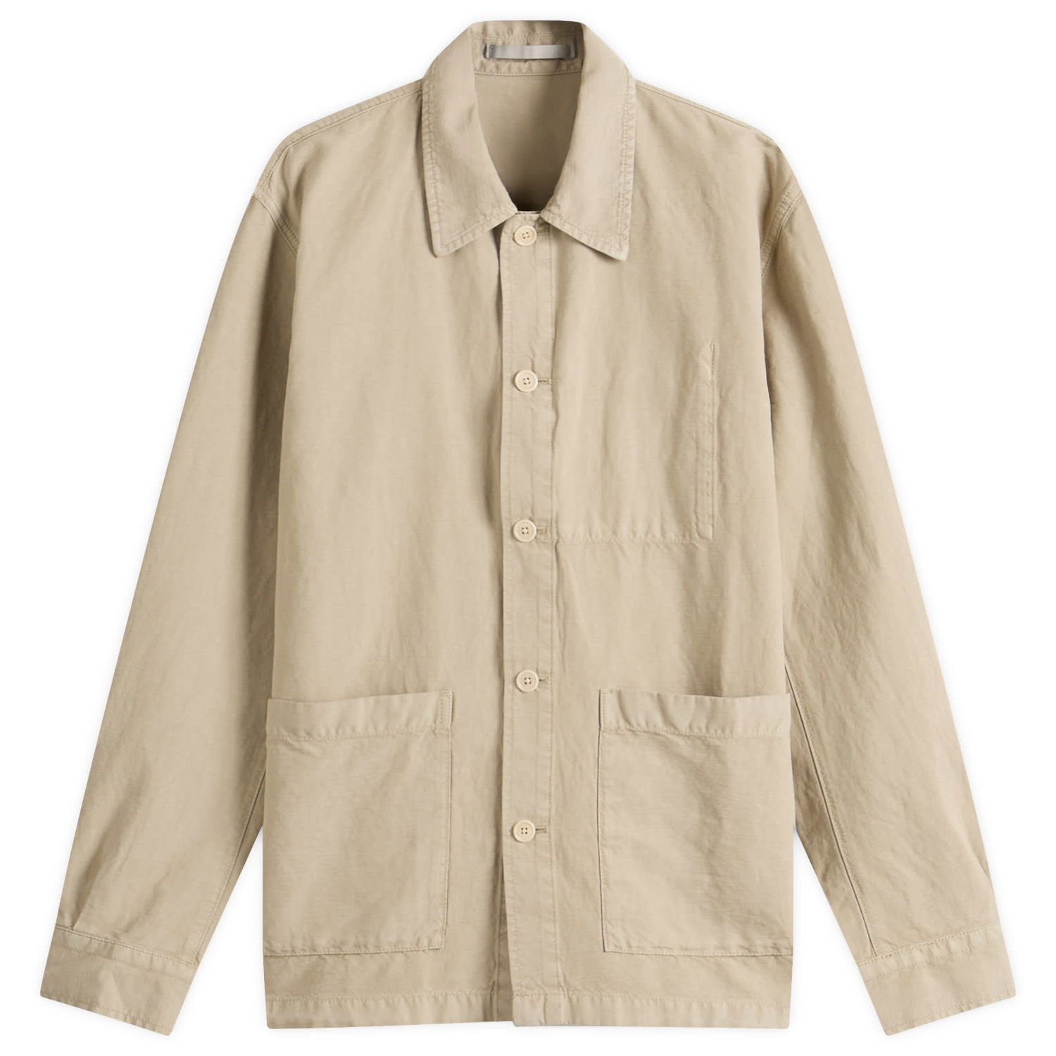 Paita NORSE PROJECTS Julian Cotton Linen Overshirt, Size Large Beige | N40-0823-2053, 1