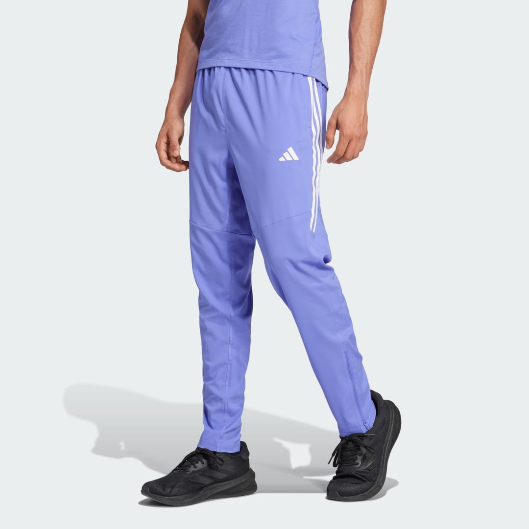 Verryttelyhousut adidas Performance Own the Run 3-Stripes Pants Violetti | IV9964, 0