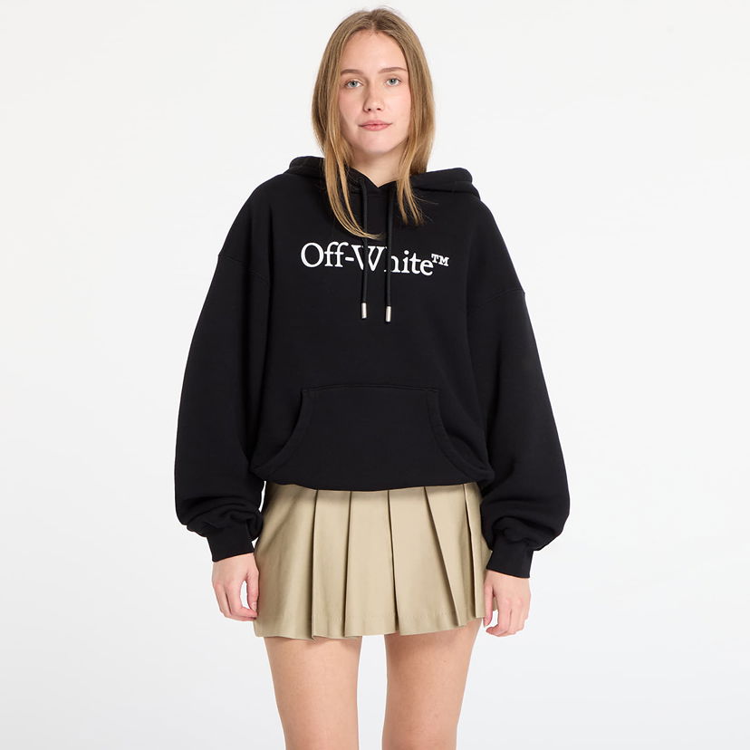 Huppari Off-White Big Logo Bookkish Over Hoodie Musta | OWBB058C99FLE0011001