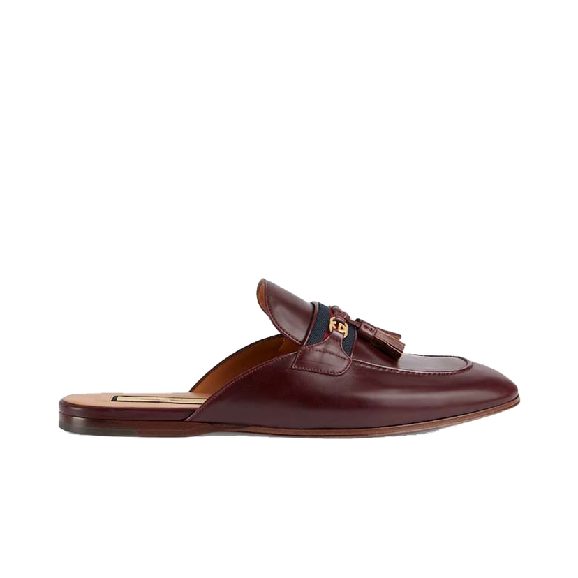 Tennarit ja kengät Gucci Interlocking G Web Slippers Bordeaux Burgundia | 655580 1W610 6060