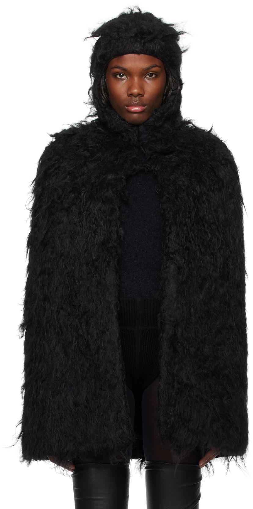Takit Rick Owens Porterville Cape Jacket Musta | RO02D3781 WSH