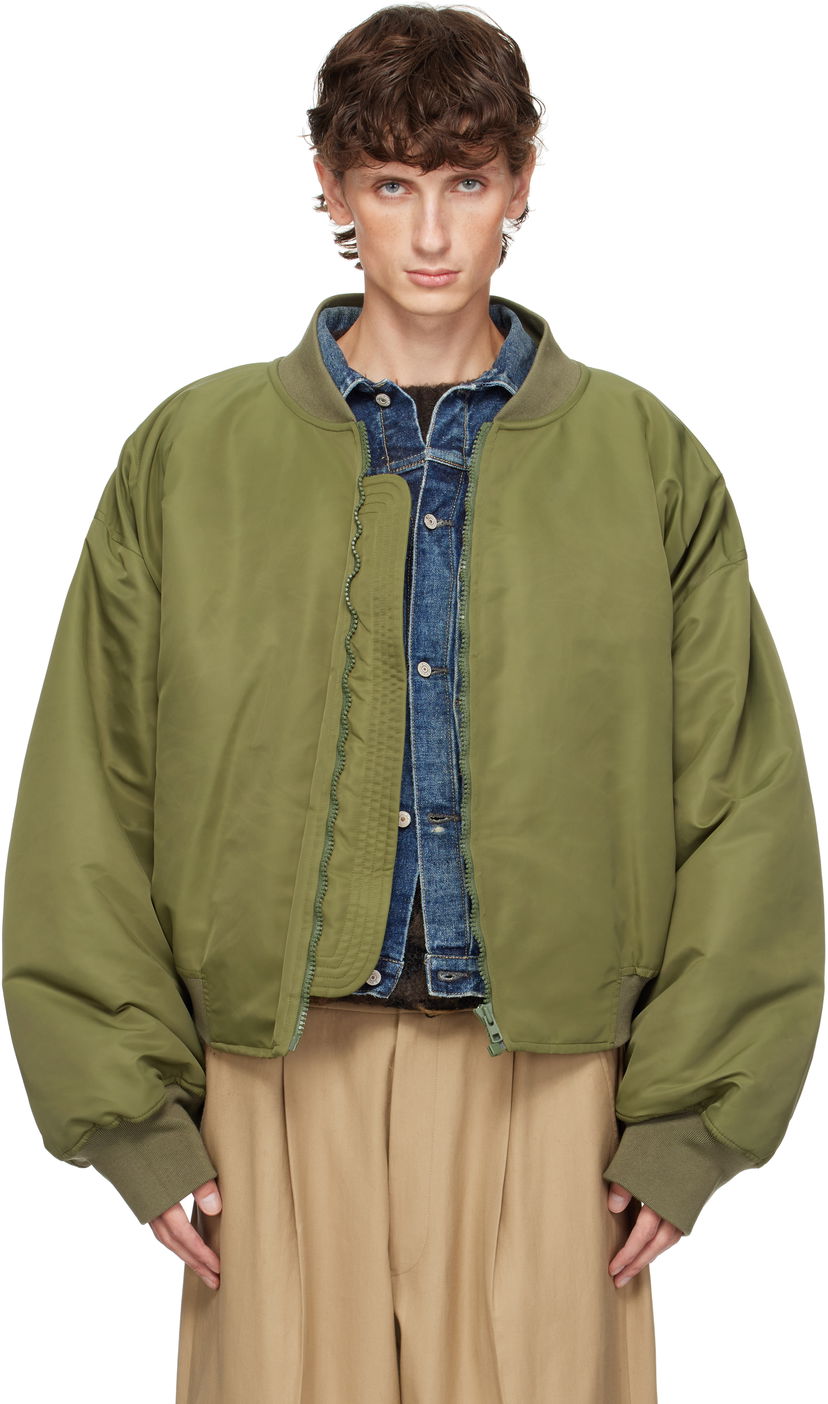 Bomber-takki HED MAYNER Bomber Jacket Vihreä | HMMZ10014A-HZ076B