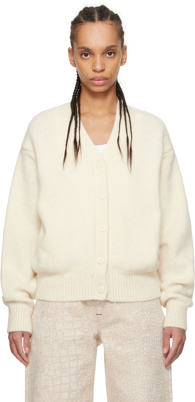 Villapaita Jacquemus Jacquemus 'The Jacquemus' Cardigan Valkoinen | 25E251KN622-2329