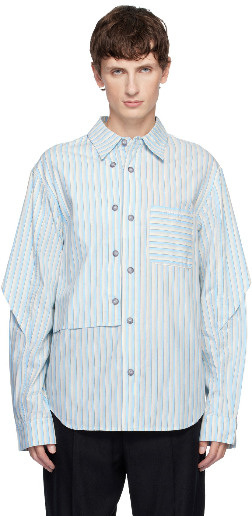 Paita Andersson Bell Andersson Bell Striped Layered Split-Sleeve Shirt Monivärinen | atb1369m