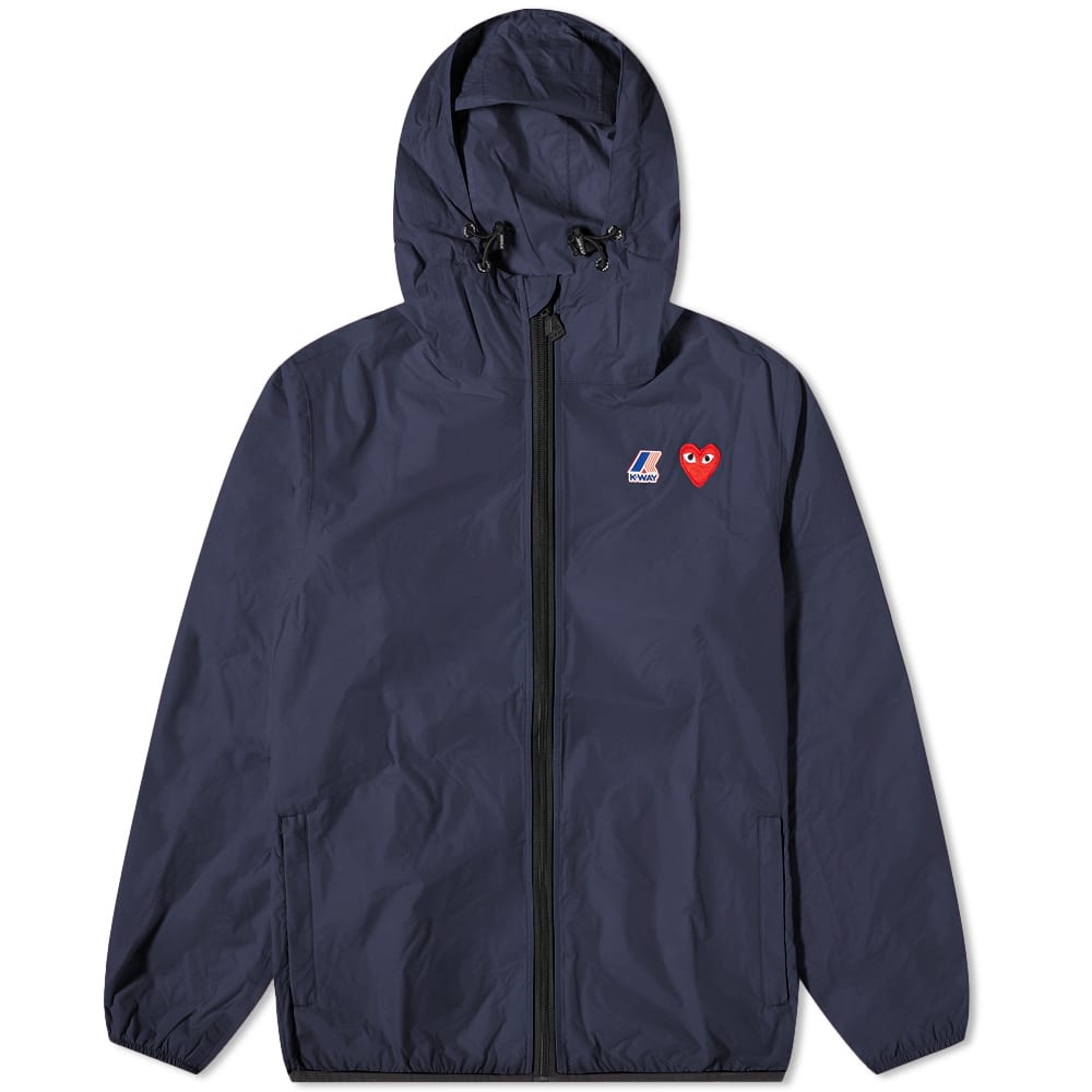 Tuulitakki Comme des Garçons Play x K-Way Full Zip Packable Jacket Tummansininen | P1J501-1, 0