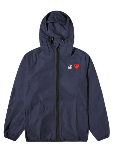 Tuulitakki Comme des Garçons Play x K-Way Full Zip Packable Jacket Tummansininen | P1J501-1