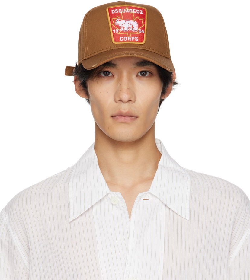 Korkki DSQUARED2 Dsquared2 Canadian Patch Baseball Cap Ruskea | BCM0367_05C00001_5092