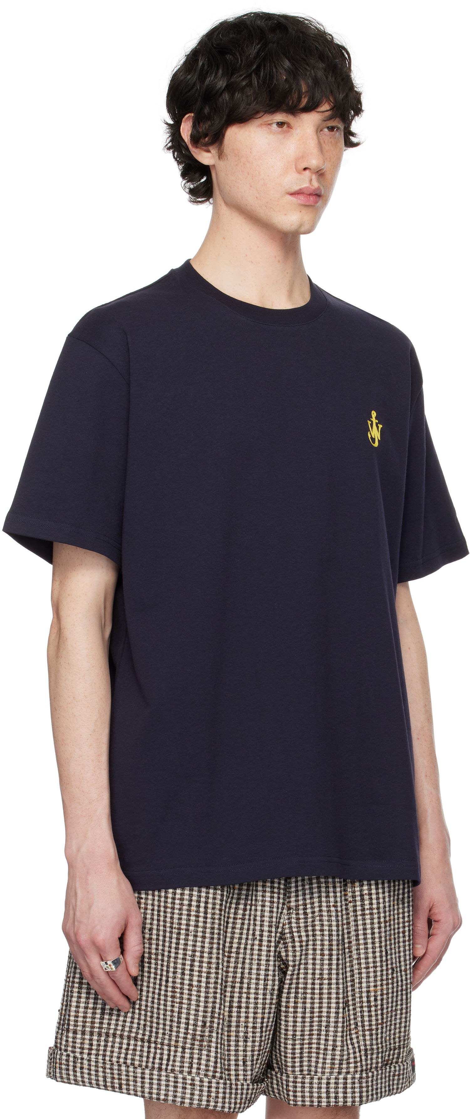 T-paita JW Anderson JW Anderson Anchor T-Shirt Tummansininen | JT0257-PG1510, 1