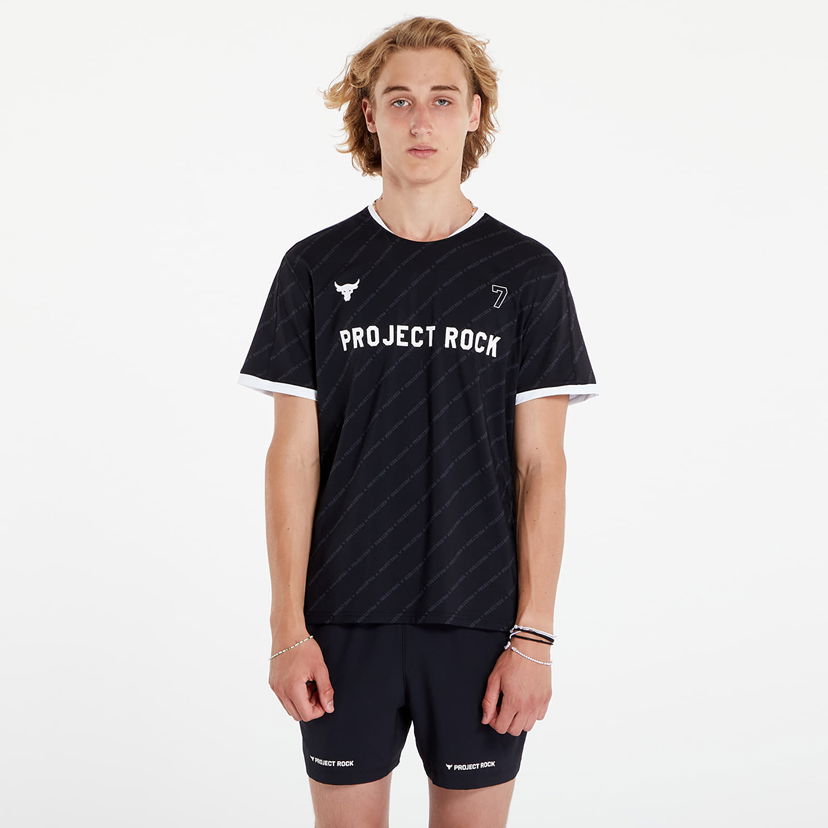 Jersey Under Armour Project Rock Rugby Shirt Black/ White Musta | 1387512-001