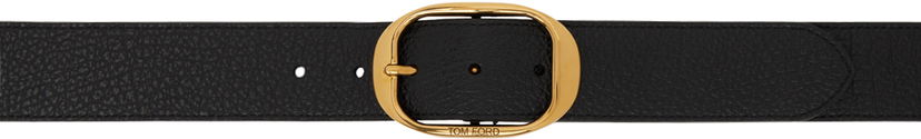 Vyöt Tom Ford Tom Ford Oval Buckle Leather Belt Musta | TB279-LCL242X