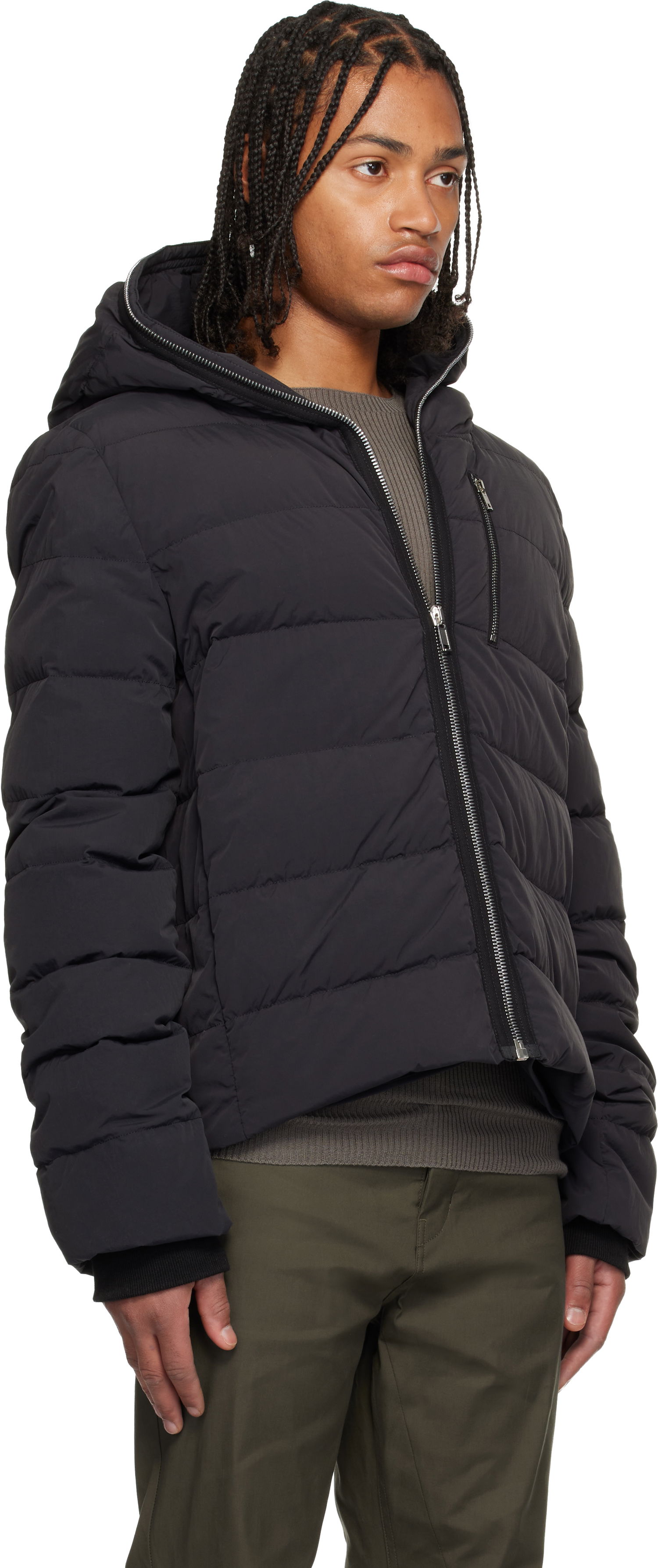 Puffer takki Rick Owens Concordians Quilted Down Jacket Musta | RU02E1722 MTD1, 1