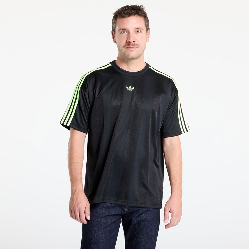 T-paita adidas Originals Adicolor Jacquard Jersey T-Shirt Musta | JW5878