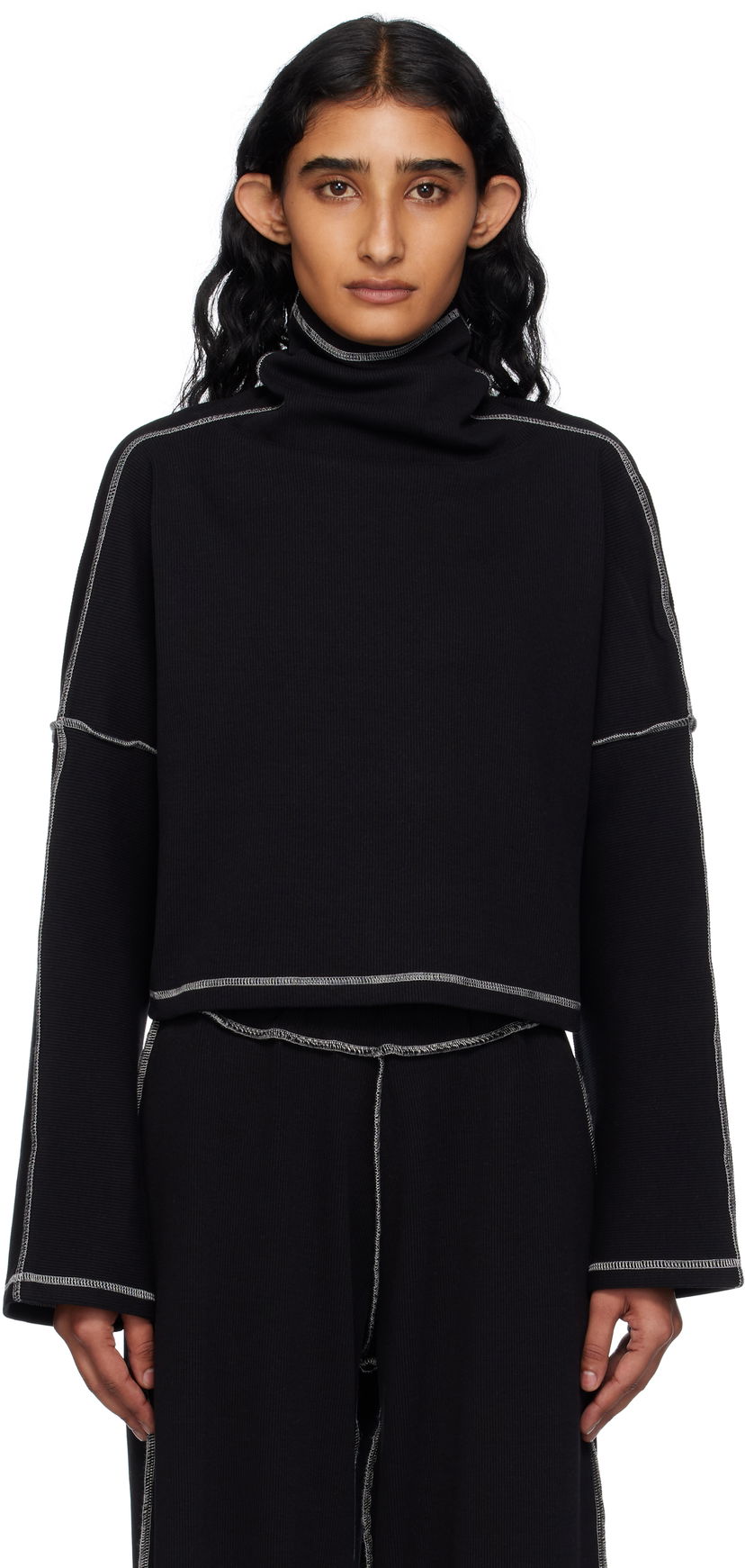 Villapaita Baserange Baserange Camer Turtleneck Top Musta | PUCT-CR-AU25
