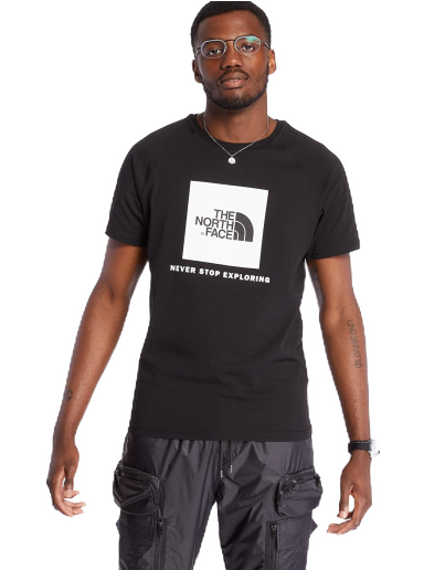 T-paita The North Face Raglan Red Box Tee Musta | NF0A3BQOKY41