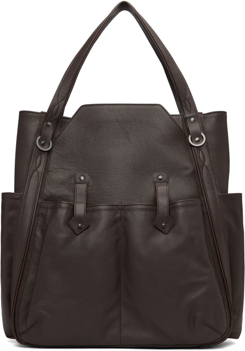 Kangaskassi KIKO KOSTADINOV Kiko Kostadinov Inex Leather Tote Ruskea | KKAW25BG04-148