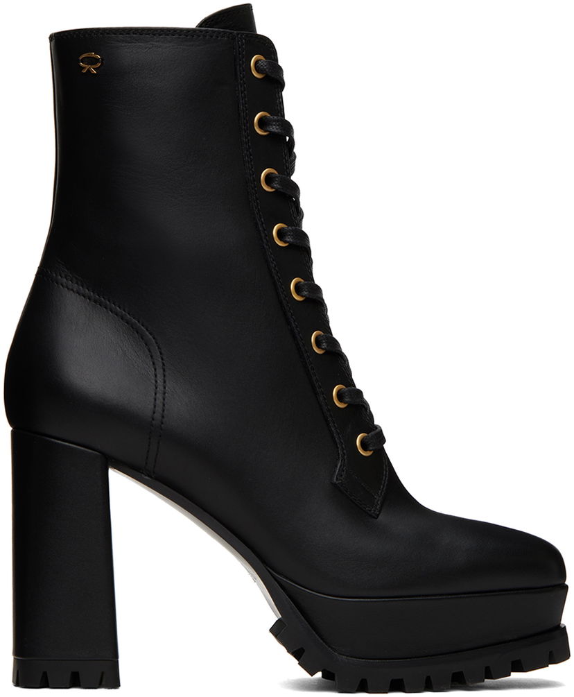 Tennarit ja kengät Gianvito Rossi Platform Lace-Up Boots Musta | G73077.70RIC.VGI