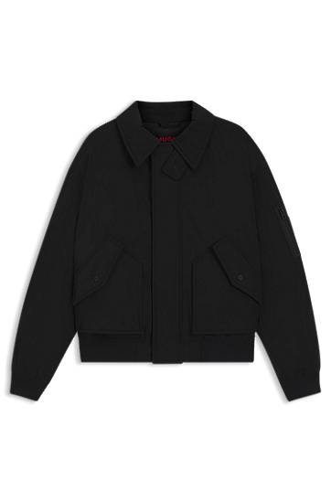 Bomber-takki BOSS Water-Repellent Padded Jacket Musta | 50546200