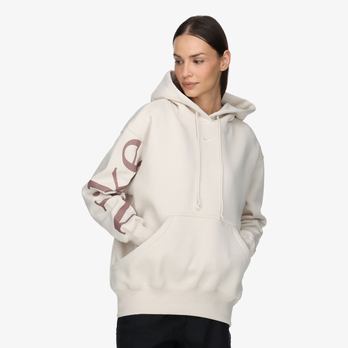 Huppari Nike W NSW PHNX FLC OS LOGO HDY Harmaa | FQ7042-104, 0
