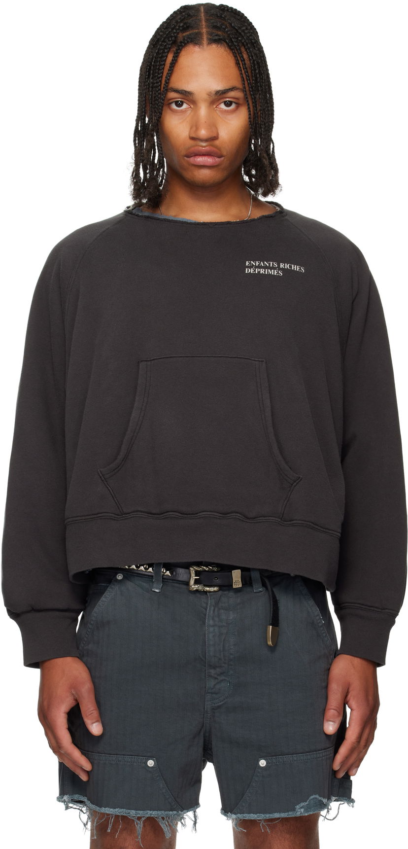 Huppari Enfants Riches Déprimés Enfants Riches Déprimés Raglan Logo Sweatshirt Musta | 020-477
