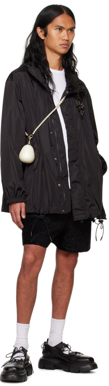Tuulitakki Simone Rocha Simone Rocha Embellished Button Placket Parka Musta | 6105B 1067, 3