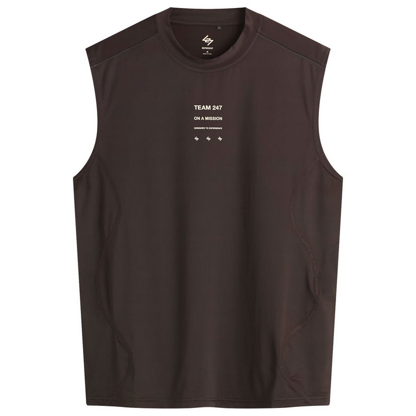 Tankkitoppi Represent Clo 247 Mesh Runner Tank T-Shirt Ruskea | 247M100019-17