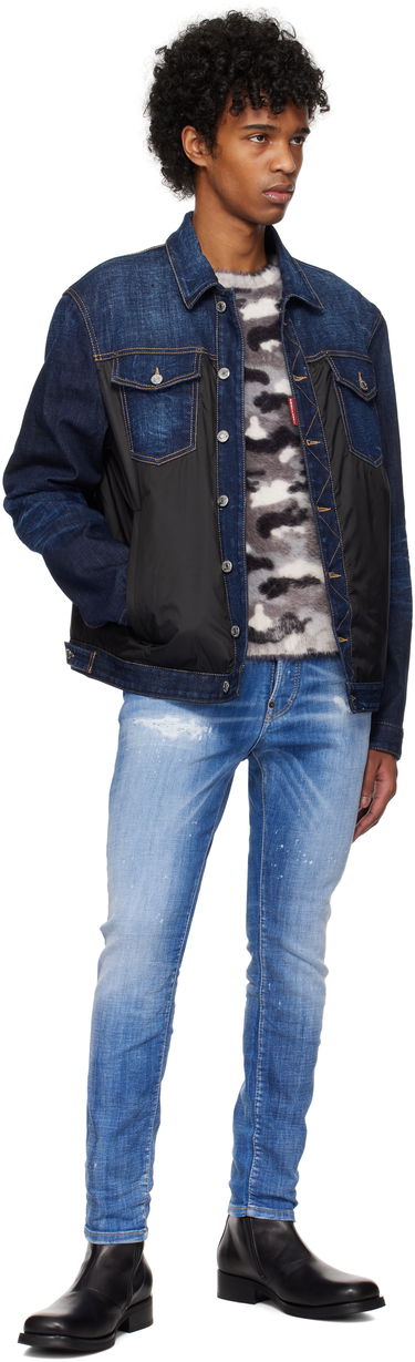 Takki DSQUARED2 Dsquared2 Denim Puffer Jacket Sininen | S74AM1576_S30664, 3