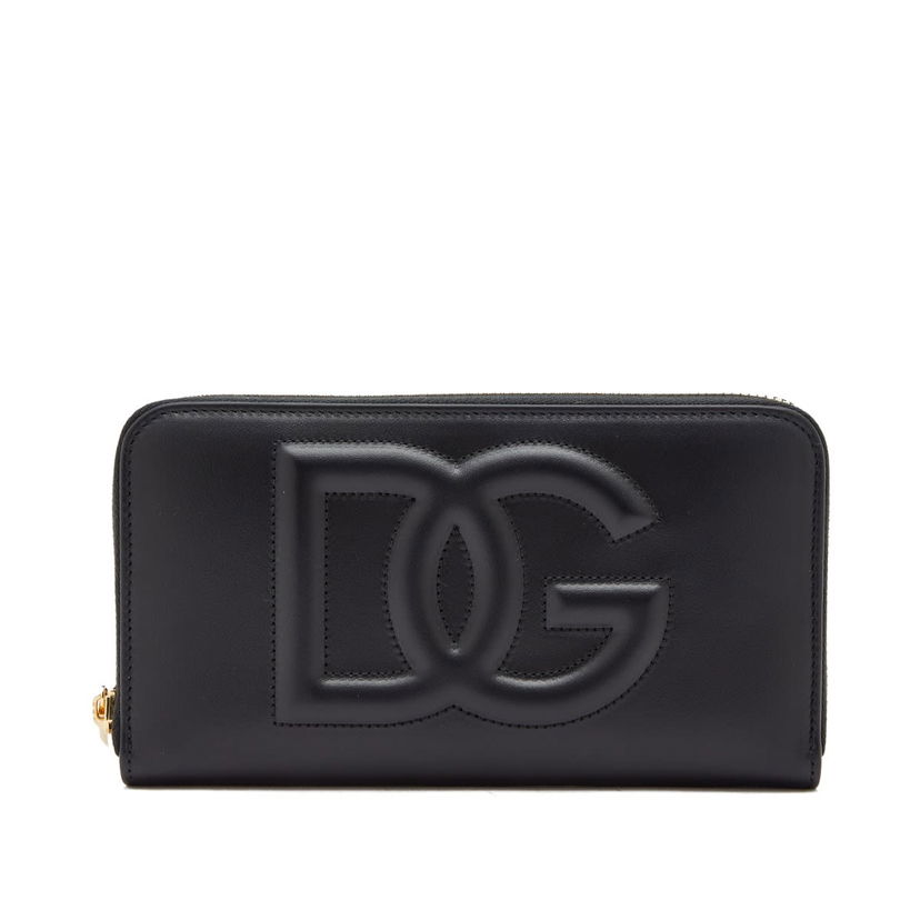 Lompakko Dolce & Gabbana Logo Leather Large Wallet Nero Musta | BI0473AG081-80999