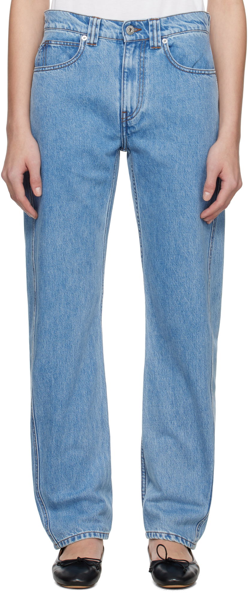 Jeans JW Anderson JW Anderson Twisted Slim Leg Jeans Sininen | DT0111-PG1774