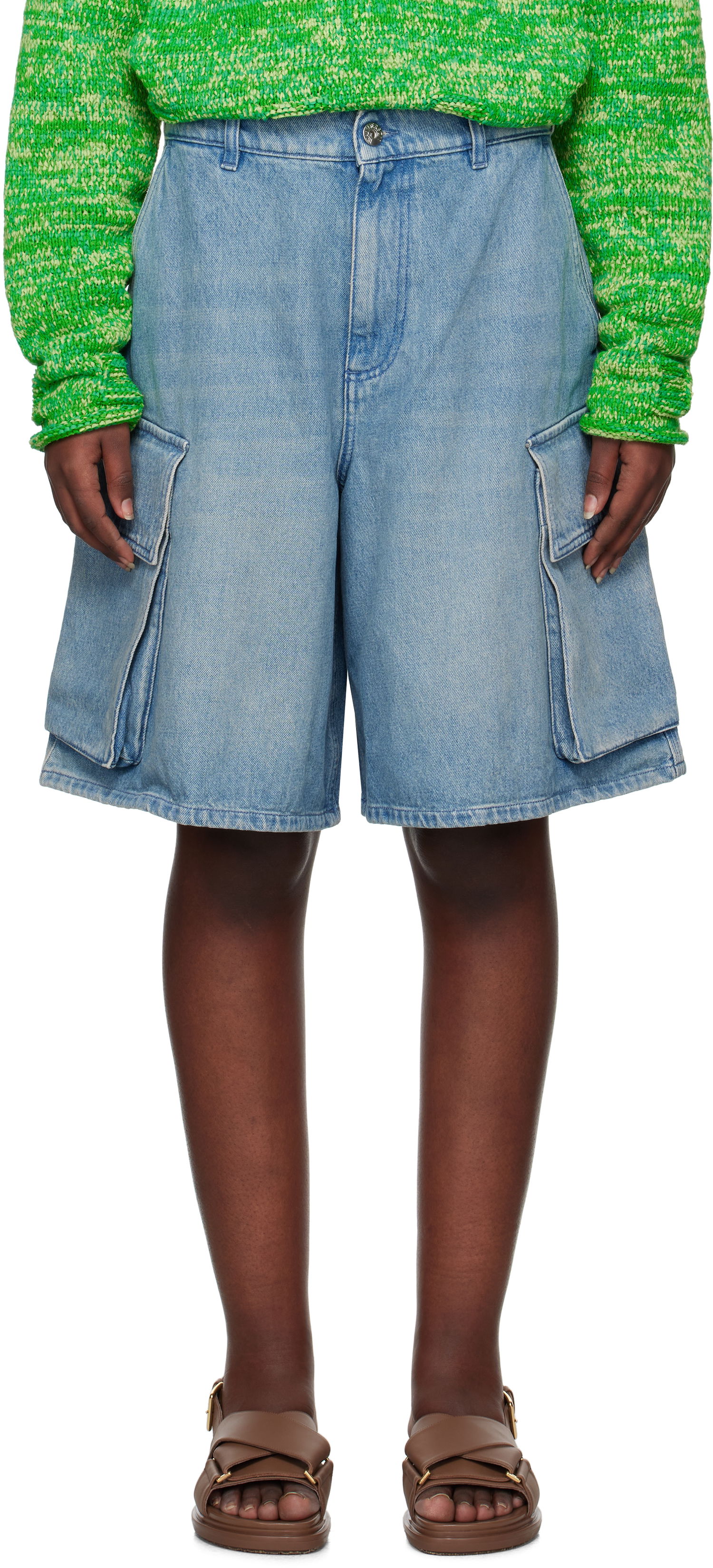 Shortsit JW Anderson JW Anderson Cargo Denim Shorts Sininen | DT0108-PG1735, 0