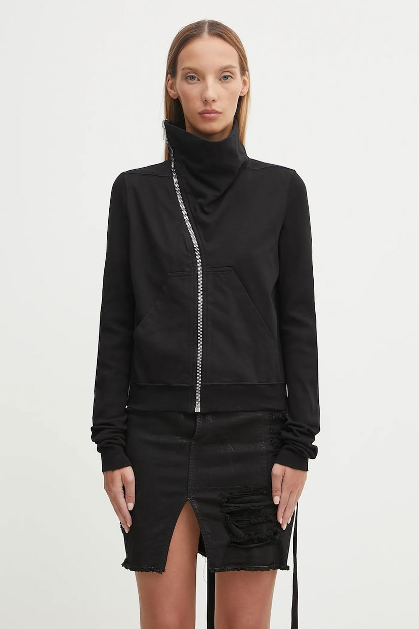 Huppari Rick Owens Rick Owens DRKSHDW Mountain Zip-Up Hoodie Musta | DS02E7239.RIG