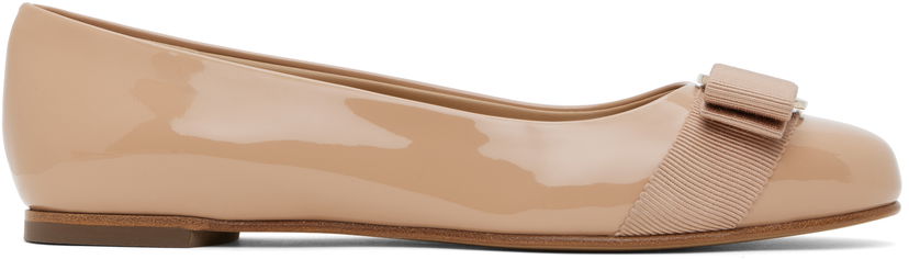 Vaatteet FERRAGAMO Salvatore Ferragamo Varina Bow Ballerina Flats Beige | 753657