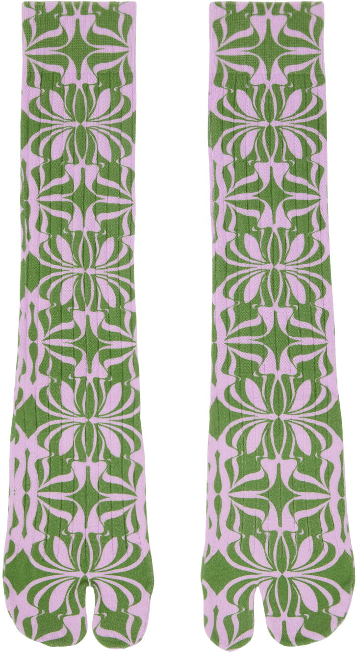 Sukat Dries Van Noten Dries Van Noten Printed Tabi Socks Monivärinen | 241-011901-045