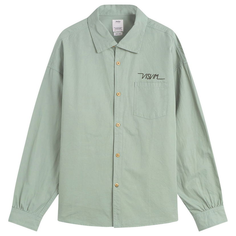 Paita visvim Long-Sleeve Collared Button-Up Shirt Palmer Vihreä | 0125205011010