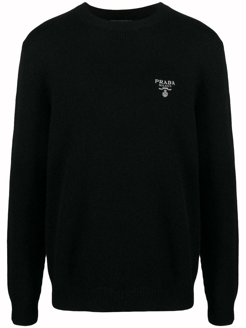 Villapaita Prada Cashmere Logo Knitwear Musta | UMB424S22211LM