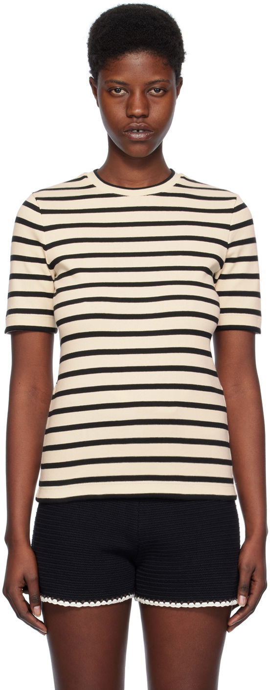 T-paita Jil Sander Stripe T-Shirt Beige | J40GC0111_J46497