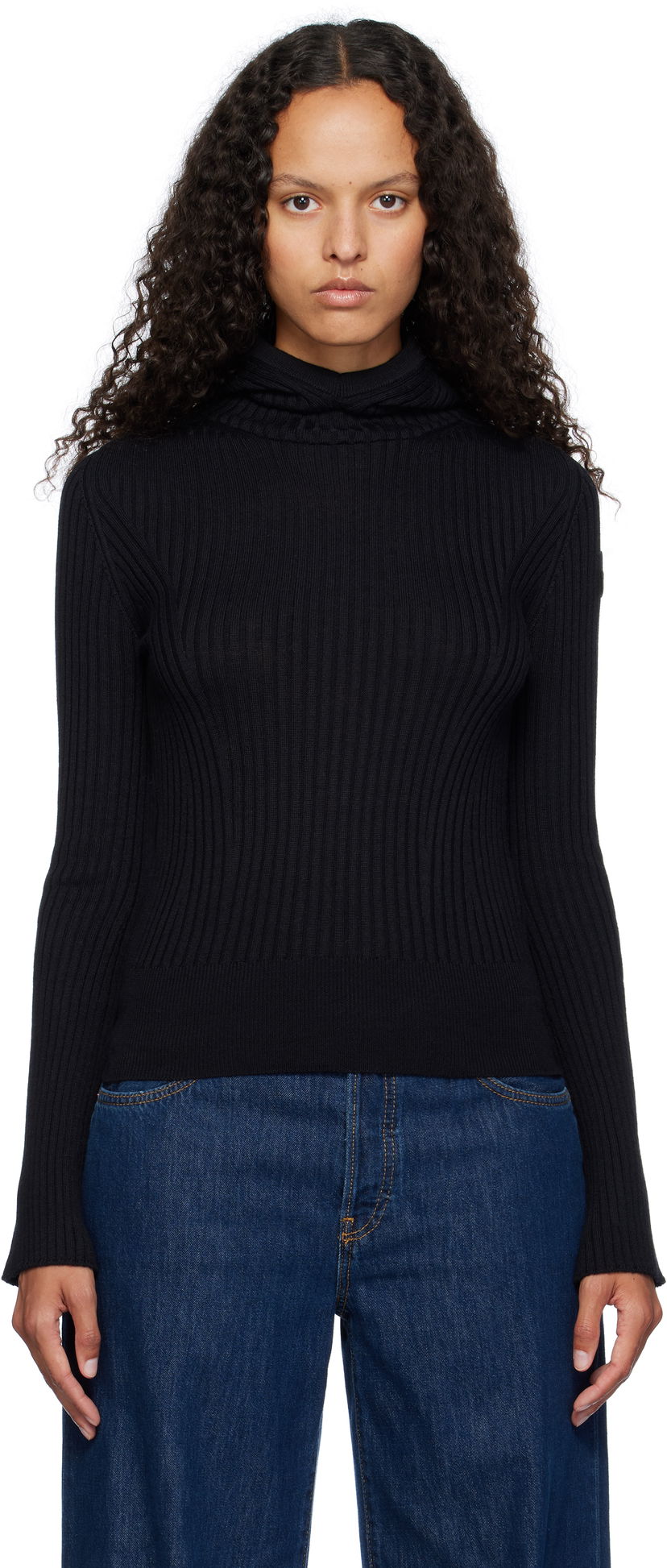 Huppari Moncler Virgin Wool Hoodie Musta | J20939G00004M1259