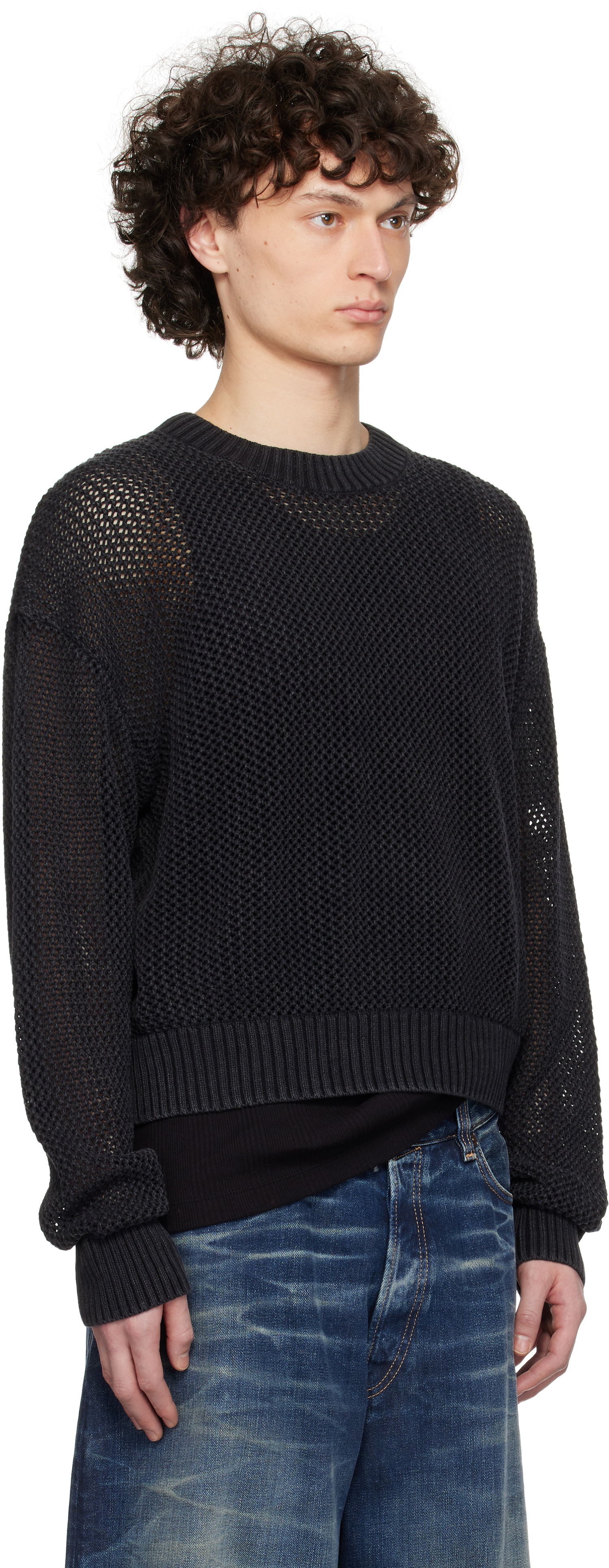 Villapaita Represent Clo Represent Open Gauge Knit Sweater Musta | MLM3821, 1