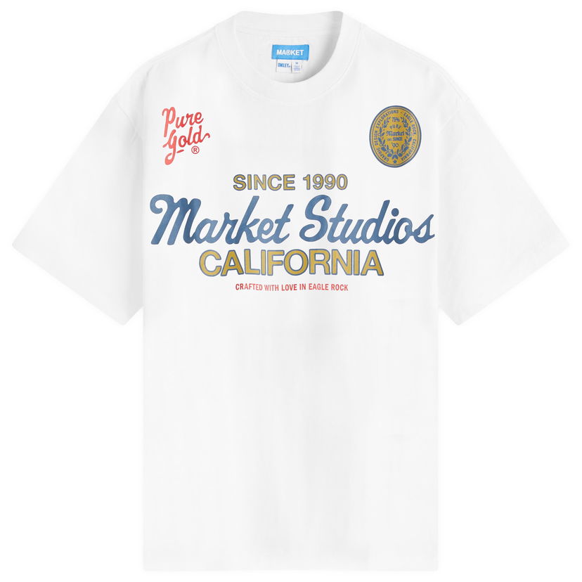 T-paita MARKET Pure Gold T-Shirt Valkoinen | 399002179-WHT