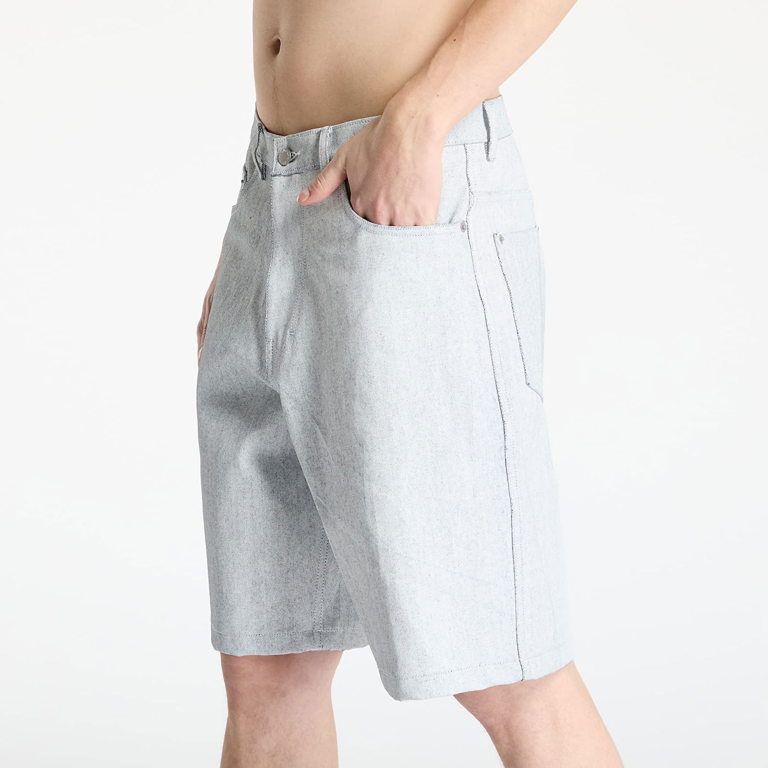 Shortsit Pleasures Pleasures Baggy Jorts 28 Harmaa | P25SP031 WHITE, 1