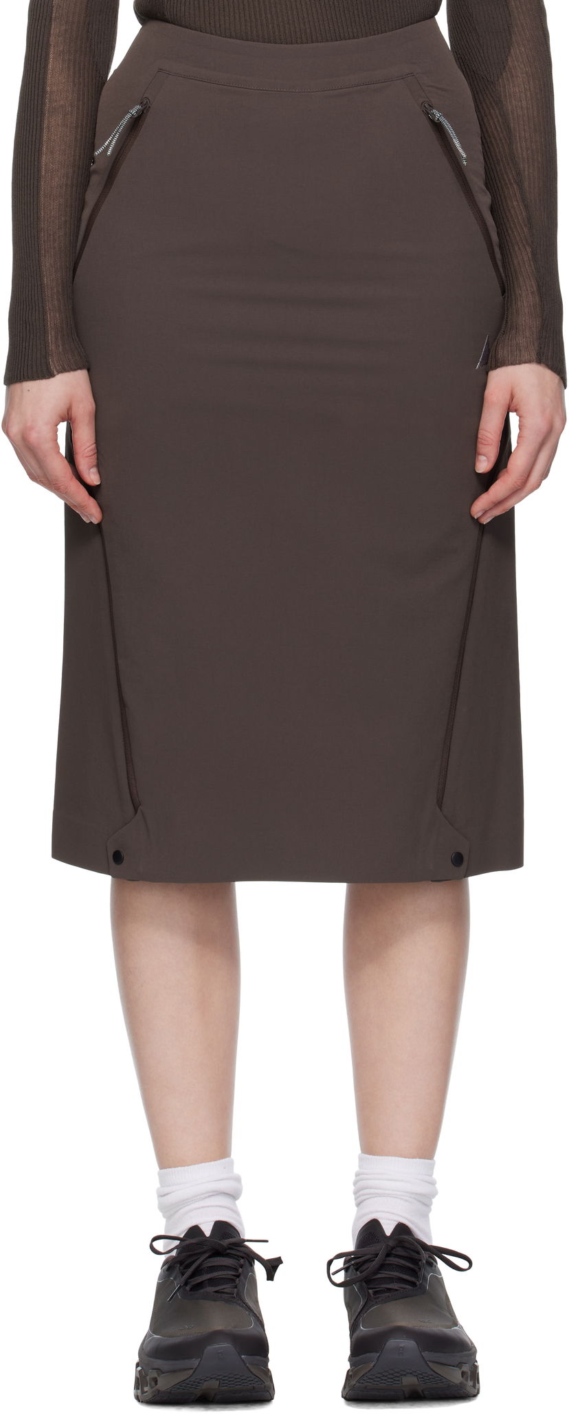 Hame ROA ROA Y Zip Sport Skirt Ruskea | RBWW019FA10