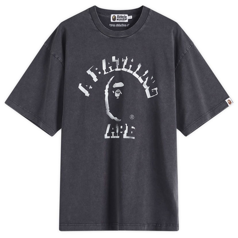 T-paita BAPE Garment Dye Spray Print Relaxed Fit Tee Musta | 001CSL301345M-BLK