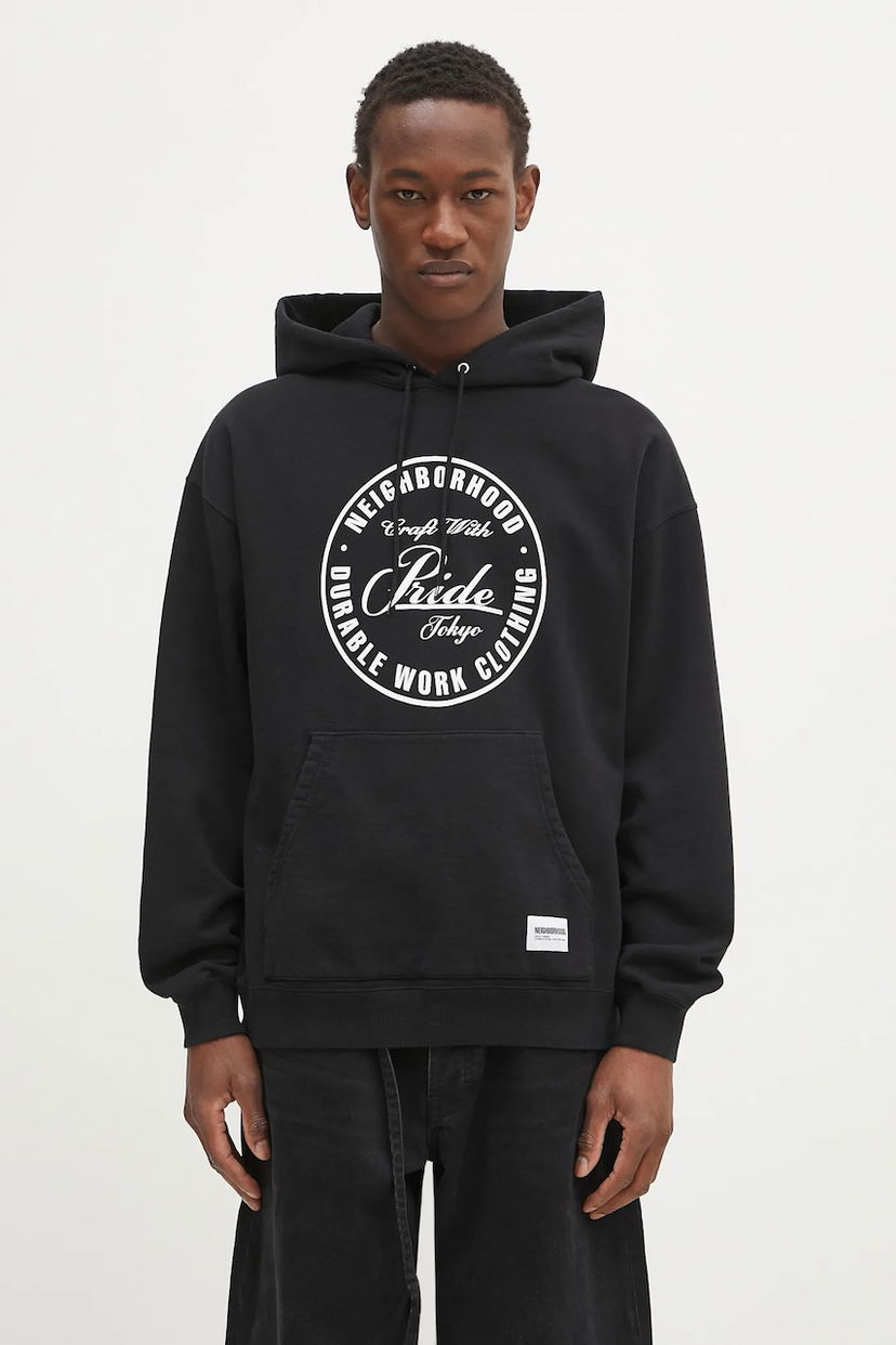 Huppari Neighborhood NEIGHBORHOOD Classic Sweat Hoodie with Print Musta | 242FPNH.CSM02