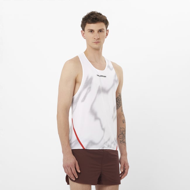 Tankkitoppi Salomon S/LAB Speed Singlet Valkoinen | LC2693900