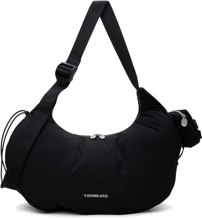 Olkalaukku BAPE Crossbody Bag With Detachable Pouch Musta | 001BAK801306M