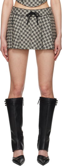 MISBHV Monogram Jacquard Canvas Miniskirt