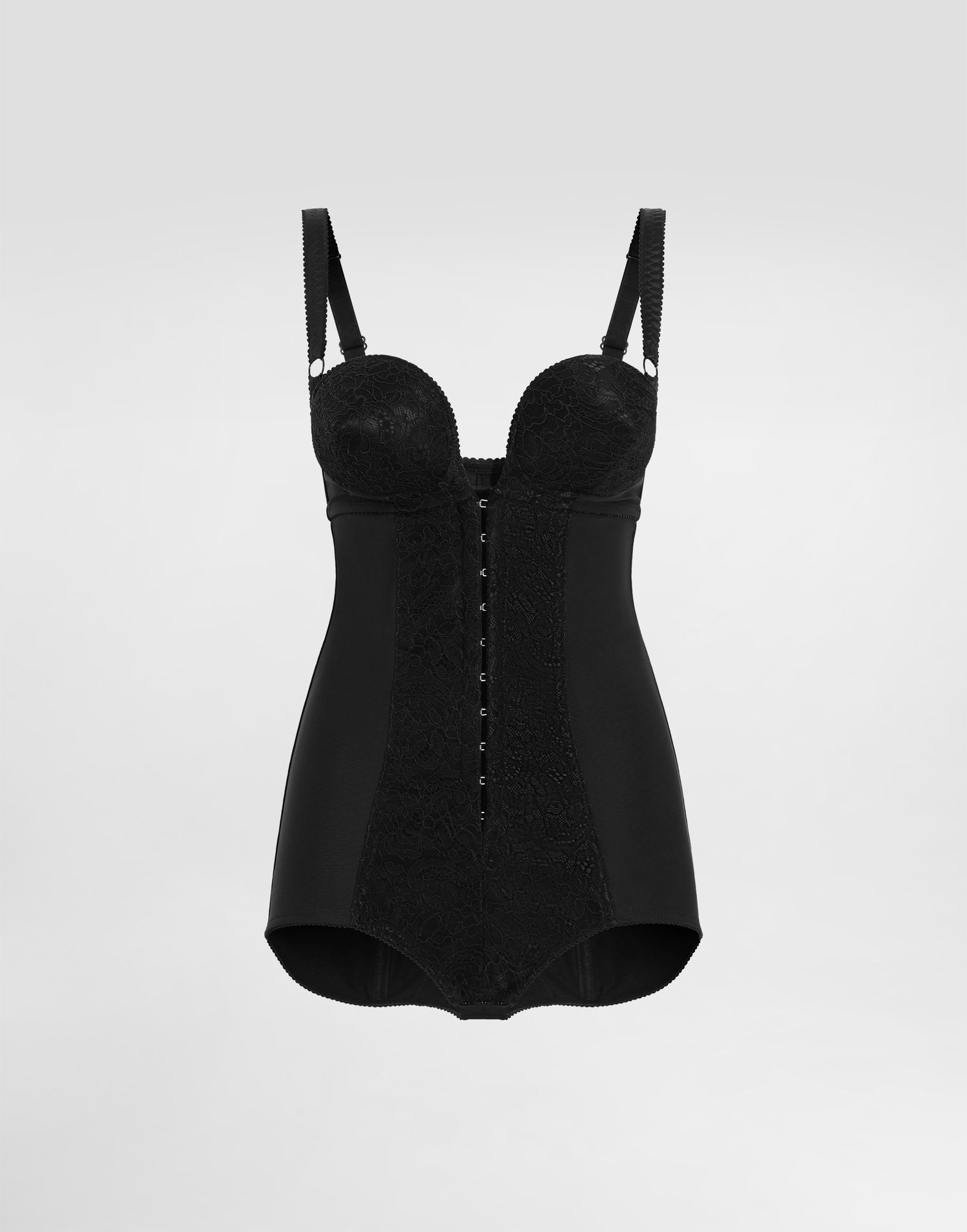 Body Dolce & Gabbana Dolce & Gabbana Lace Bodysuit with Deep Neckline and Conical Cups Musta | F7AR0TGDC1ON0000, 0
